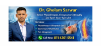 Dr. Gholam Sarwar - Senior Physiotherapist,  Chiropractor/Osteopathy and Sport Injury Specialist